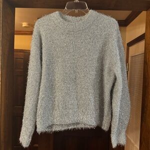 H&M Silver/Light Blue Tinsel Sweater
